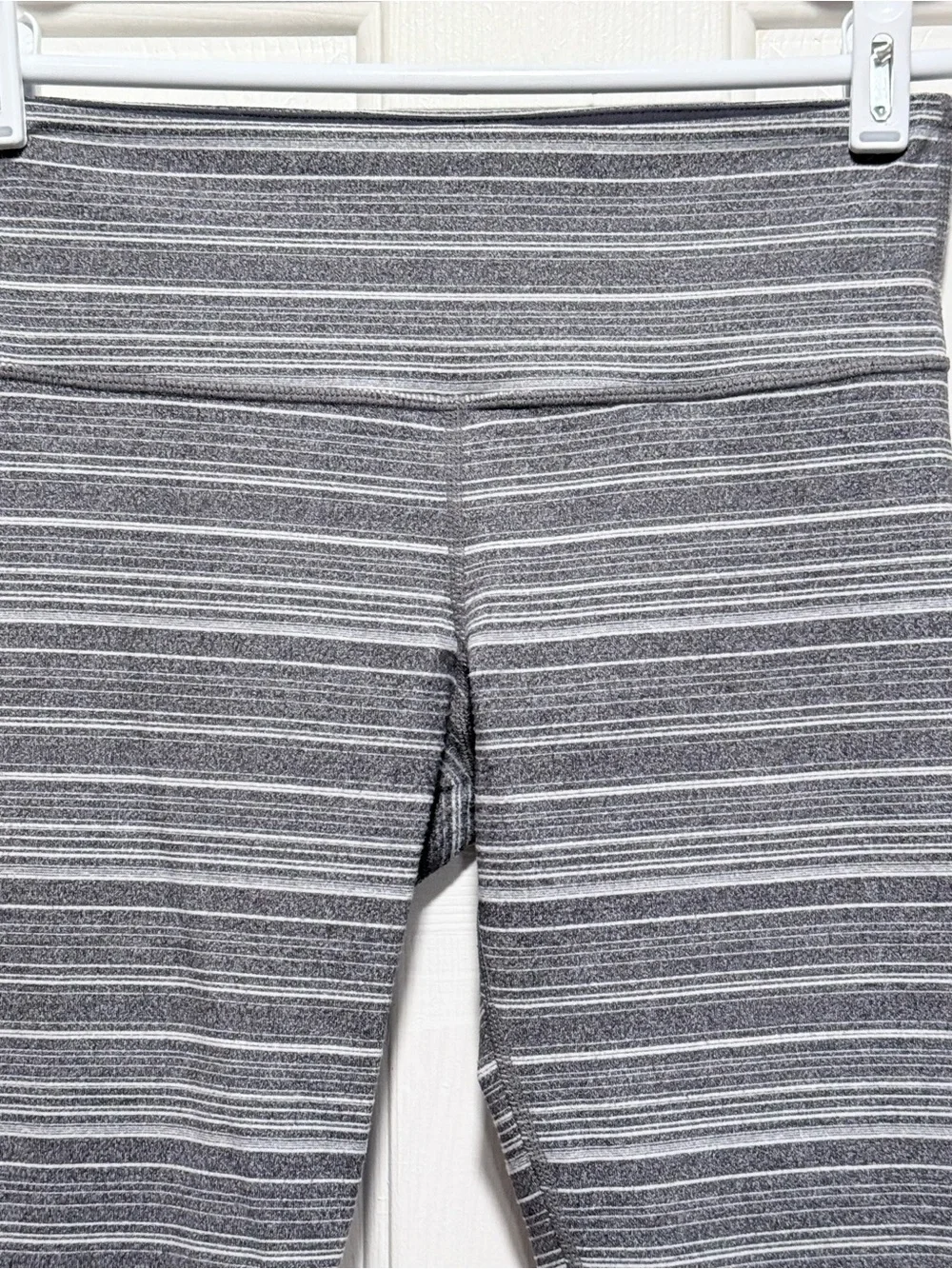 lululemon athletica Gray Striped High-Rise Leggings